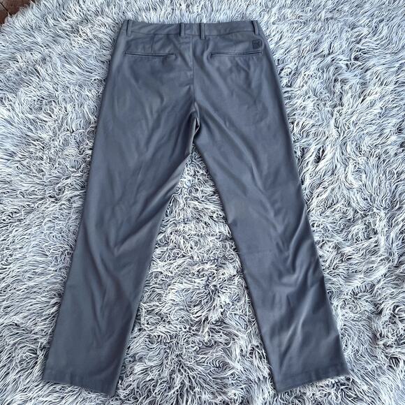 Puma Jackpot Golf Pants 34 R Gray Performance Fit Straight Leg UPF Stretch - Picture 6 of 10
